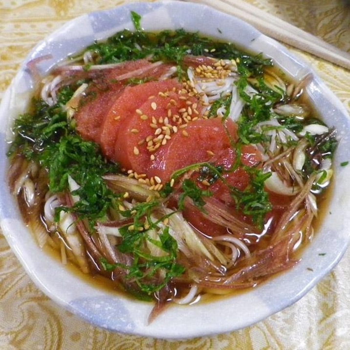 辛子明太子ぶっかけ素麺